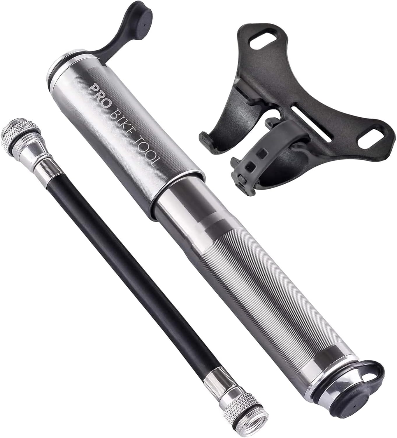 Pro Bike Tool Mini Bike Pump - Fits Presta and Schrader - High Pressure PSI - Reliable, Compact & Light Performance - Bicycle Tyre Pump for Road, Mountain and BMX Bikes