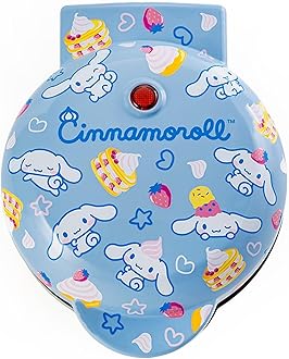 Hello Kitty Cinnamoroll Mini Waffle Maker - Cook With Your Favorite Puppy Character