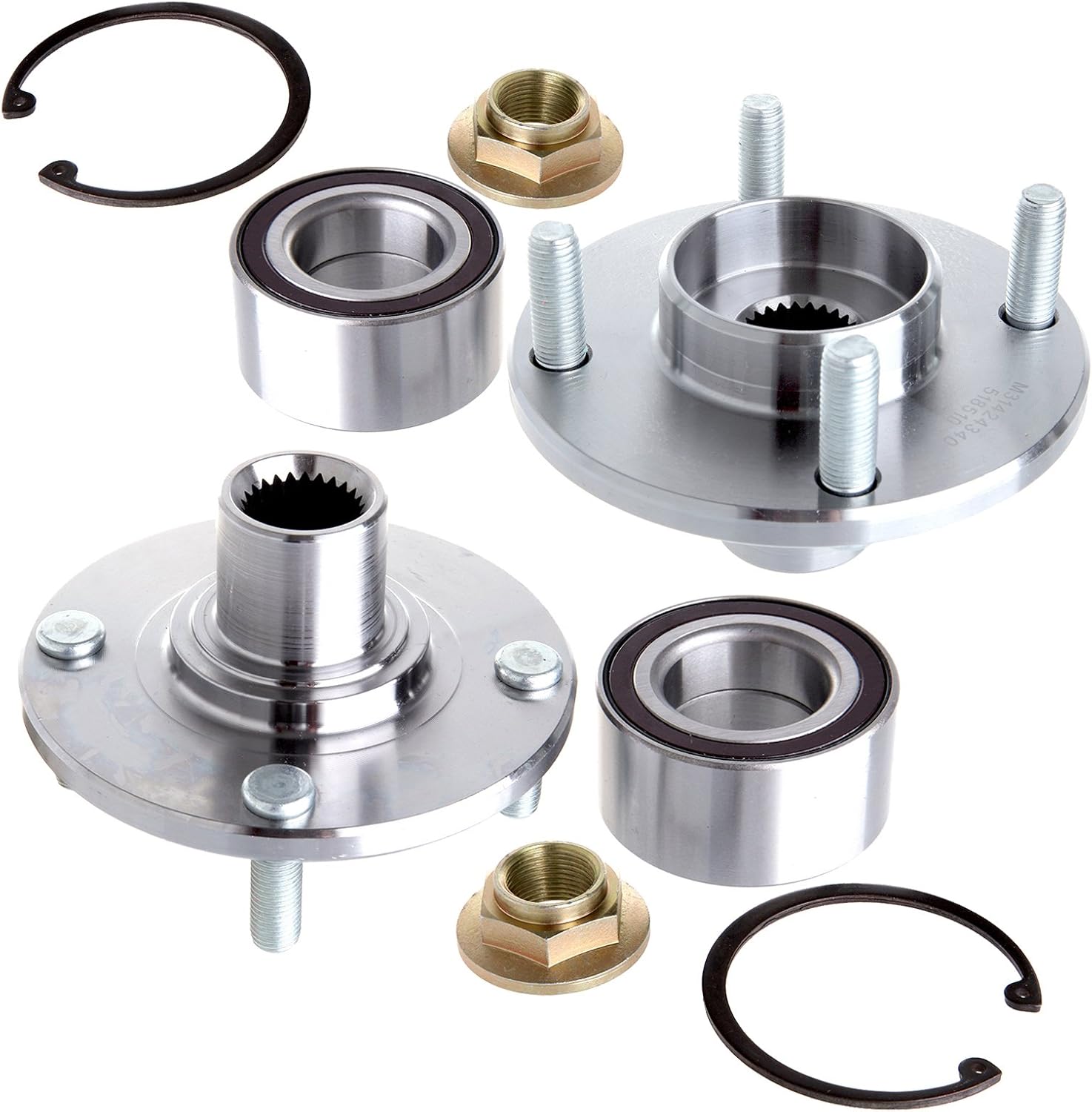 OCPTY Front Wheel Bearing and Hub Assembly Premium 518510 2000-2011 for Ford Focus