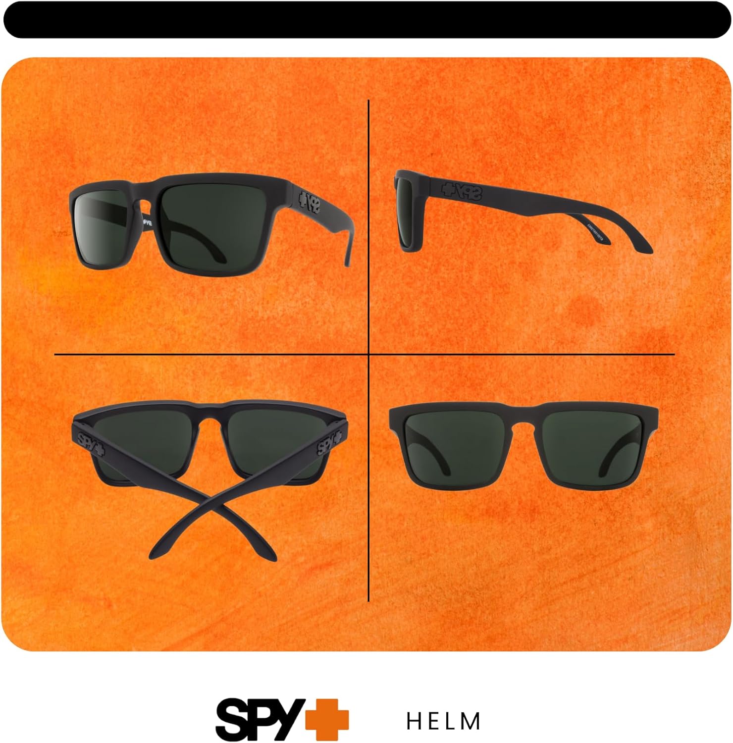 Spy Helm Square Sunglasses for Men for Women +BUNDLE with ACCESSORY EYEWEAR KIT - Image 3