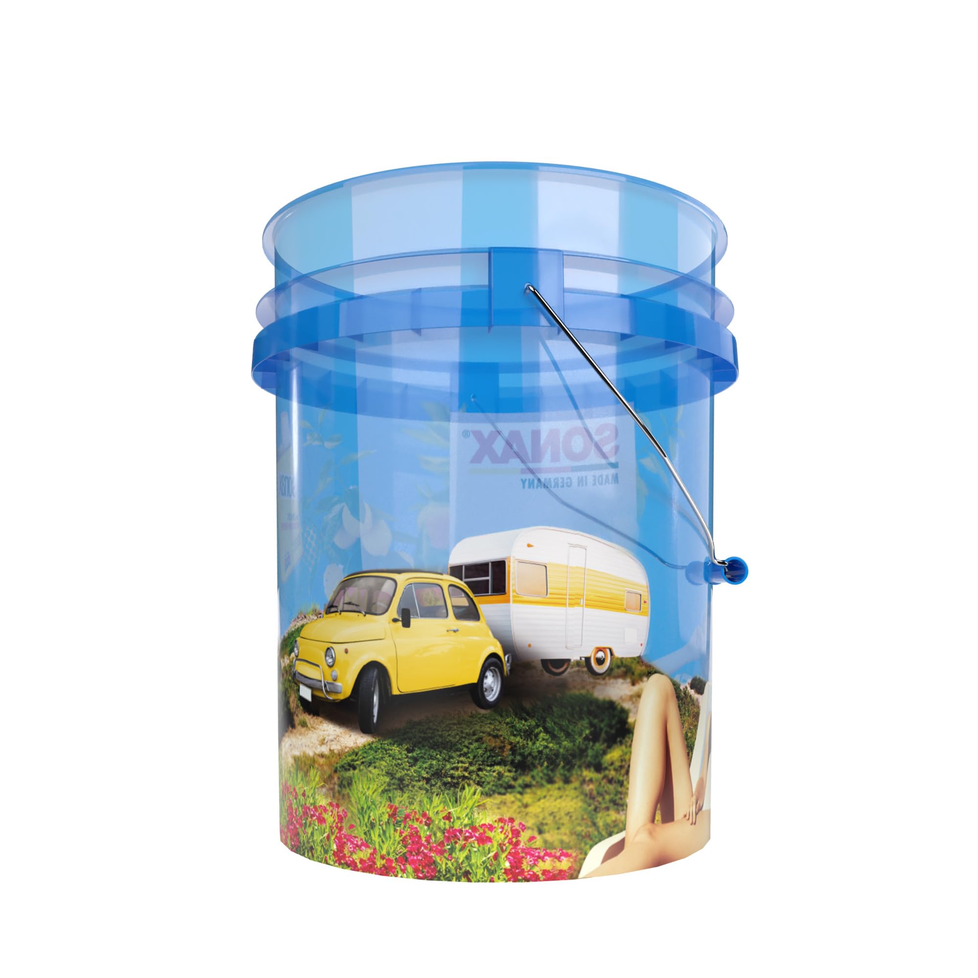 Sonax Seau de lavage de voiture, avec passoire et couvercle, gant de lavage, 19 l