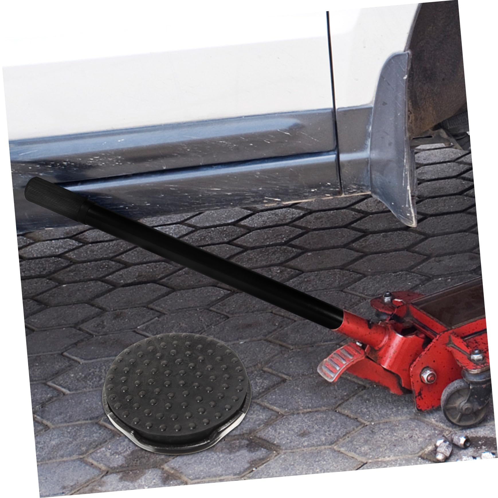 ERINGOGO 1Set Hydraulic Jack Support Pad Steel Adapter Tray with Foot Pad Design for Enhanced Stability and Reliability Compatible with Various Hydraulic Jacks