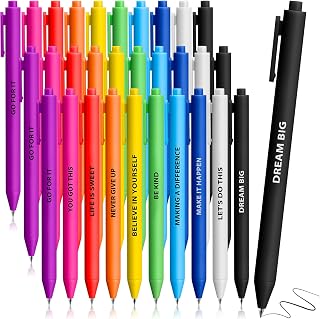 Epakh 30 Pcs Funny Pens with Sayings, Black Ink Ballpoint, Positive | Bulk Funny Sayings for Adults, Office Workplace Supplies, Motivational Quotes Novelty Gift for Coworkers, Colorful Variety