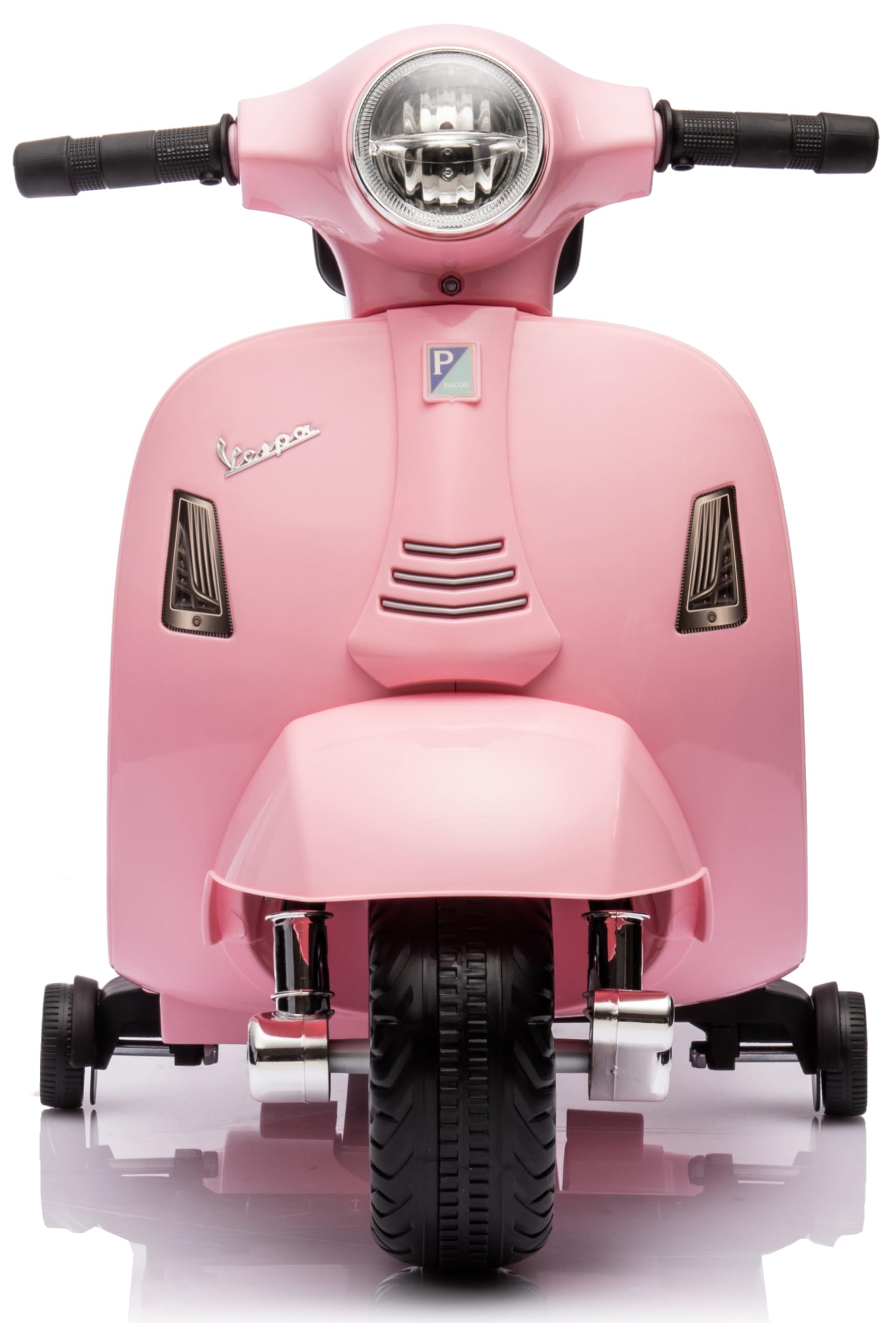 Vespa moto elettrica per bambini con schienale per bambini 2 anni Batteria 6V 4,5A Carico massimo 25KG tempo di guida 45 MINUTI Motore: 1x35W Verde Acqua (Rosa)