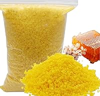 Vista 1 de AHSNYLC Cuentas de cera de abeja amarillas a granel, pellets de cera de abeja amarilla de 31.22 oz, pastillas de cera de abeja pura, fabricación