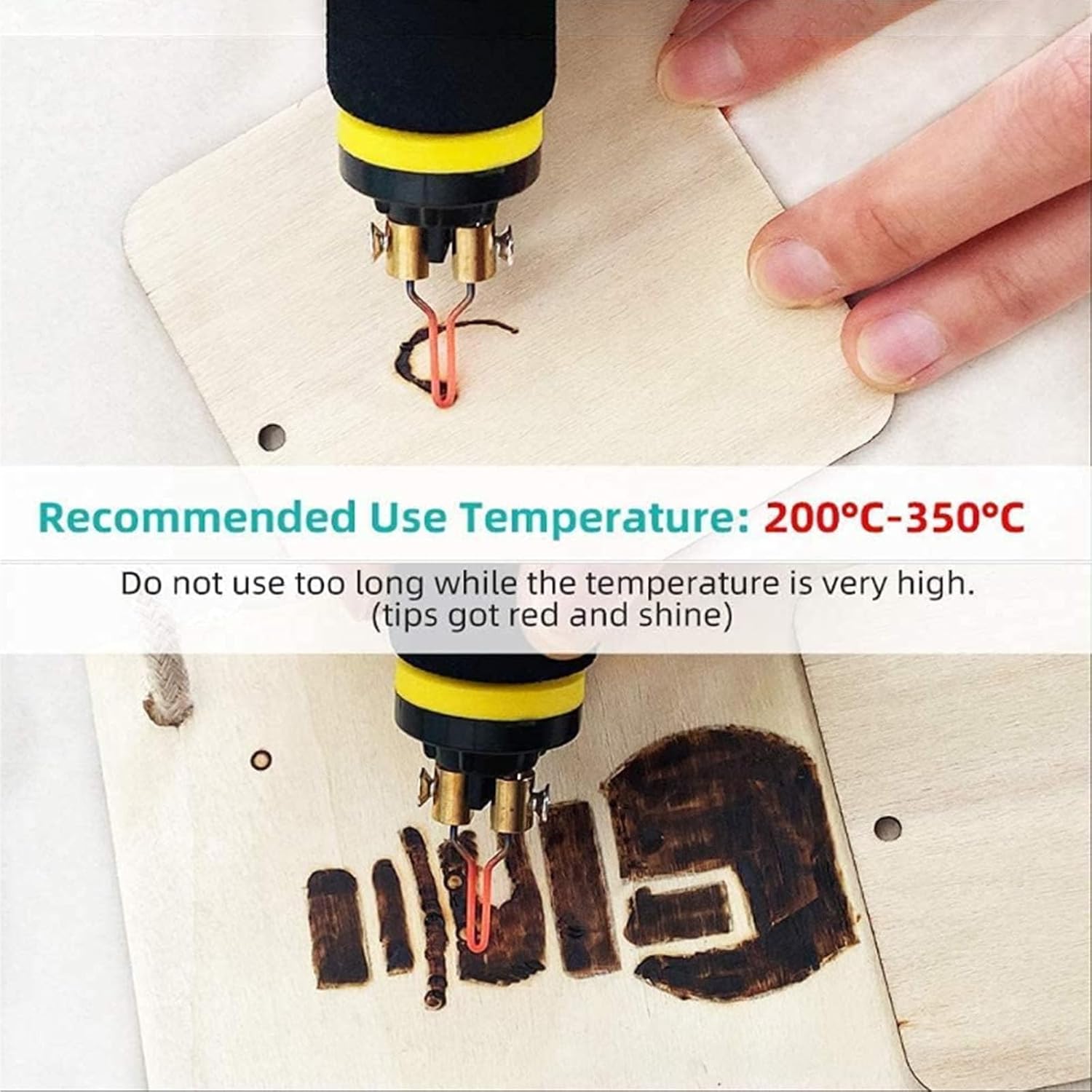 Digital Display Multifunctional Pyrography Tool, 0℃-800℃ Adjustable Leather Pyrography Machine Accessories Included for Paper, Wood, Leather(220V)