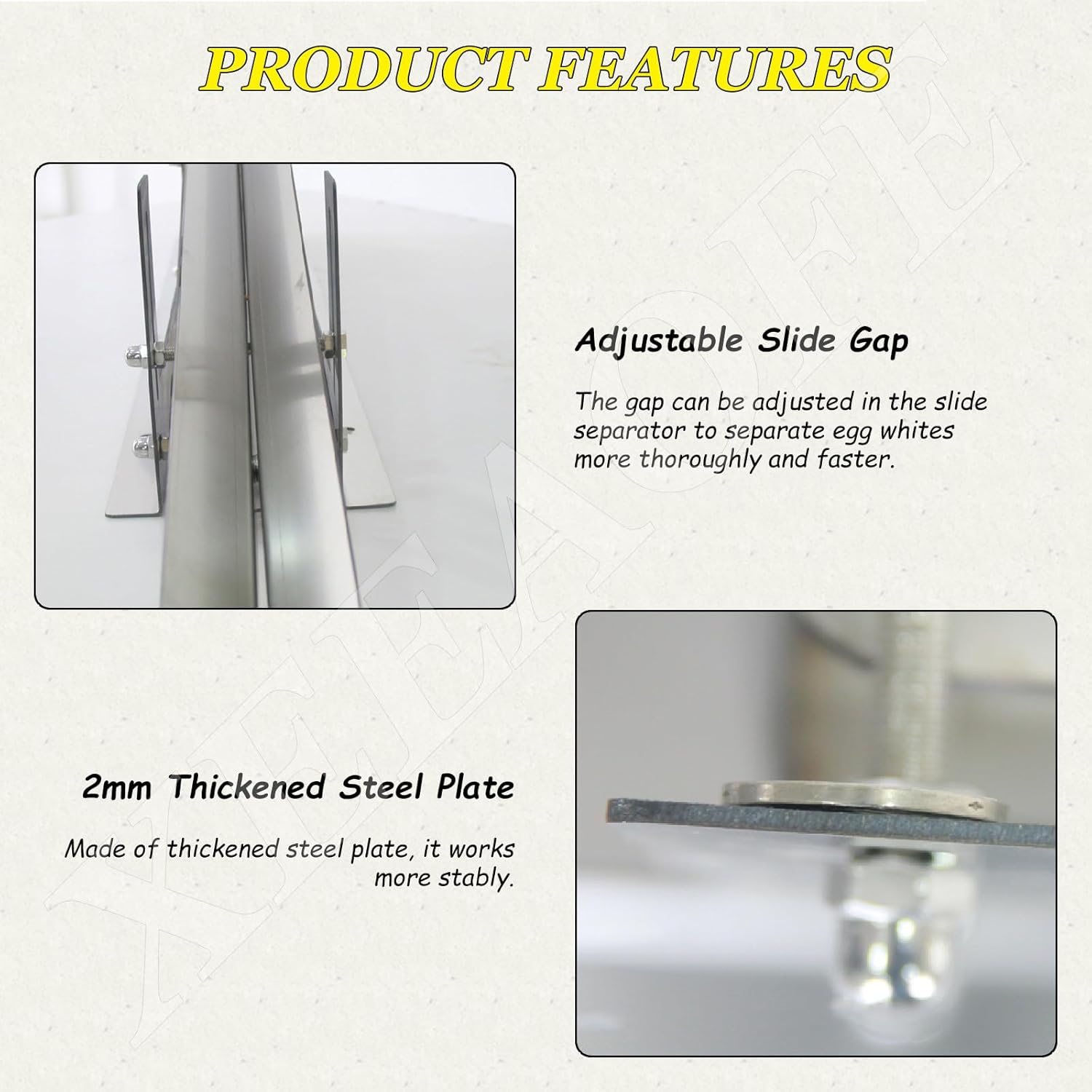 Heavy-Duty 304 Stainless Steel Egg Yolk Separator – Commercial Egg White Separator Machine for High-Volume Kitchens – Rustproof, 500+ Eggs/Hour