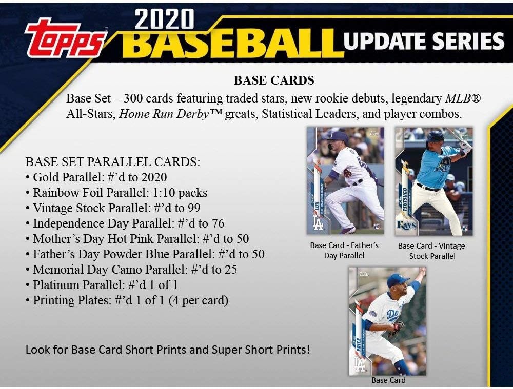 2020 Topps Traded and Update Series Baseball Unopened Blaster Box of Packs with 99 Cards including One EXCLUSIVE Coin Card and Possible Rookies Autographs and Jersey Cards