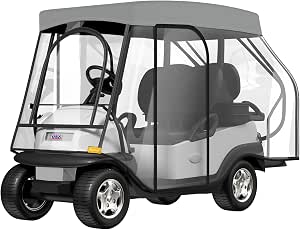 ROSEFRAY Golf Cart Rain Enclosure with Clear Windows for 2+2 Carts