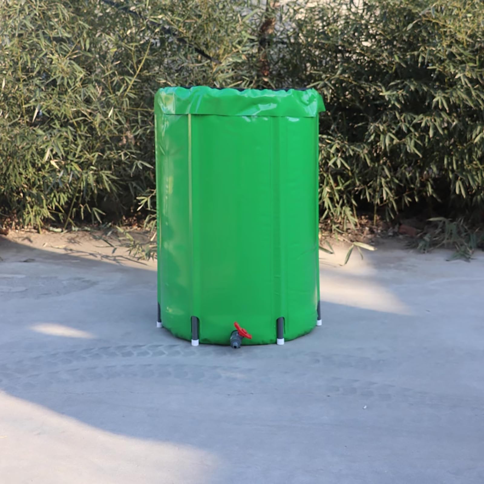 Tanque de Agua de Lluvia portátil con Soporte y Grifo, 501000 l, Almacenamiento de Agua para Uso en Exteriores, solución para recolección de Agua de Lluvia, riego de Jardines.