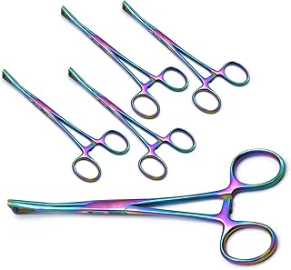 AAProTools Bundle of 5 Triangle Slotted Locking Pennington Forceps 6.25
