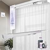Graywind Smart Curtain Track Retractable Motorized Curtain Rail Compatible with Alexa Google Easy to Control by Voice, App, Remote (70