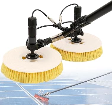 Solar Cleaning Brush, Water Fed Rod Brush for Solar Panels with Extension Rod, for Cleaning Photovoltaic and Solar Panels and Other Cleaning Activities,11.5ft3.5m