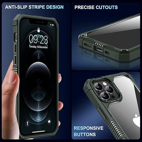Miniatura 5 de TENDLIN Funda compatible con iPhone 12iPhone 12 Pro con protector de pantalla y protector de lente de cámara, protección contra caídas de grado