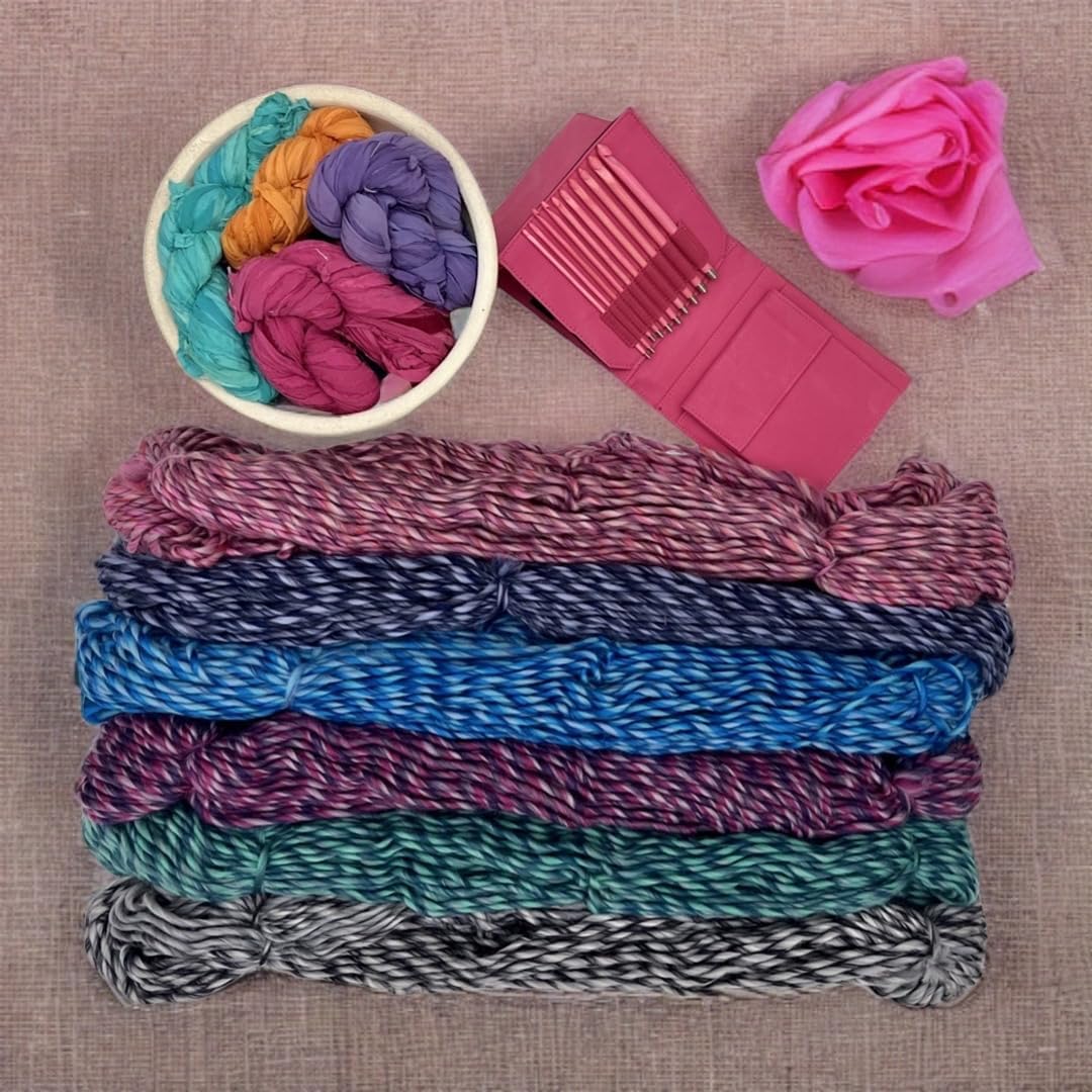 Revolution Fibers – Multicolored Merino Yarn | 100% Merino Wool, Super Chunky/Bulky, 7 Ounces / 200 Grams, 145 Yards per Skein | Lovely and Soft for Knitting, Crocheting & Weaving (Whisper Pink)