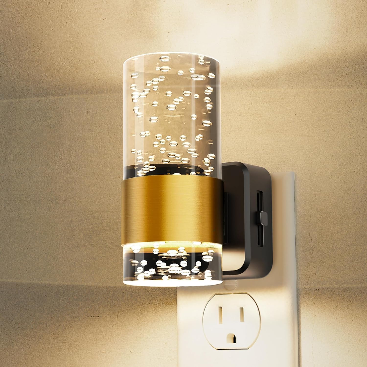 Luz nocturna regulable con sensor de movimiento, se enchufa en la pared