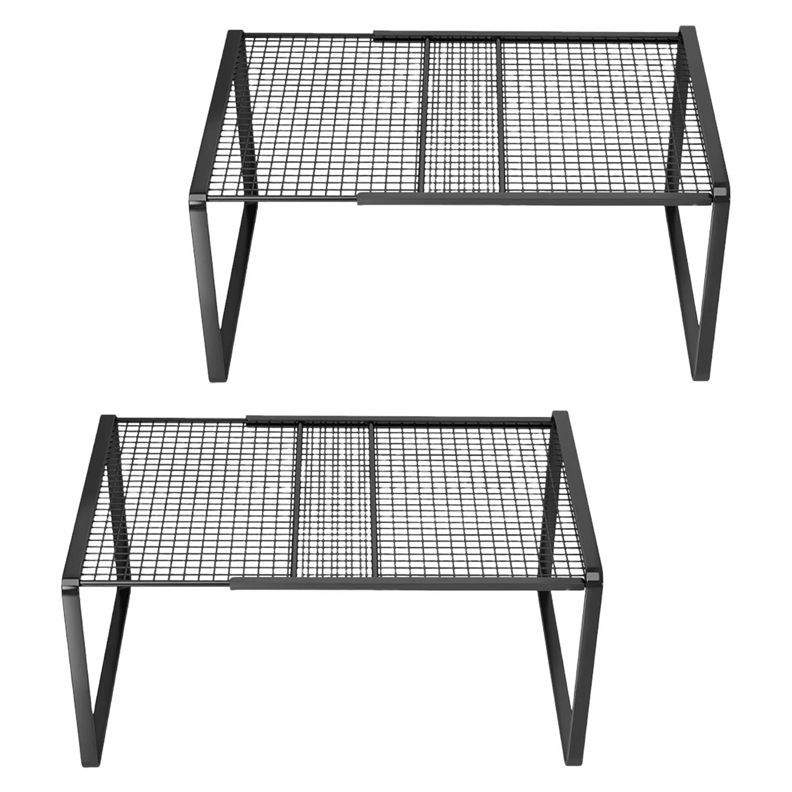 Kalttoy Space Saving Closet Organizers Shelf Set with Nonslip Edges Quick Assembly Metal Storage Solution Closet Storage Divider