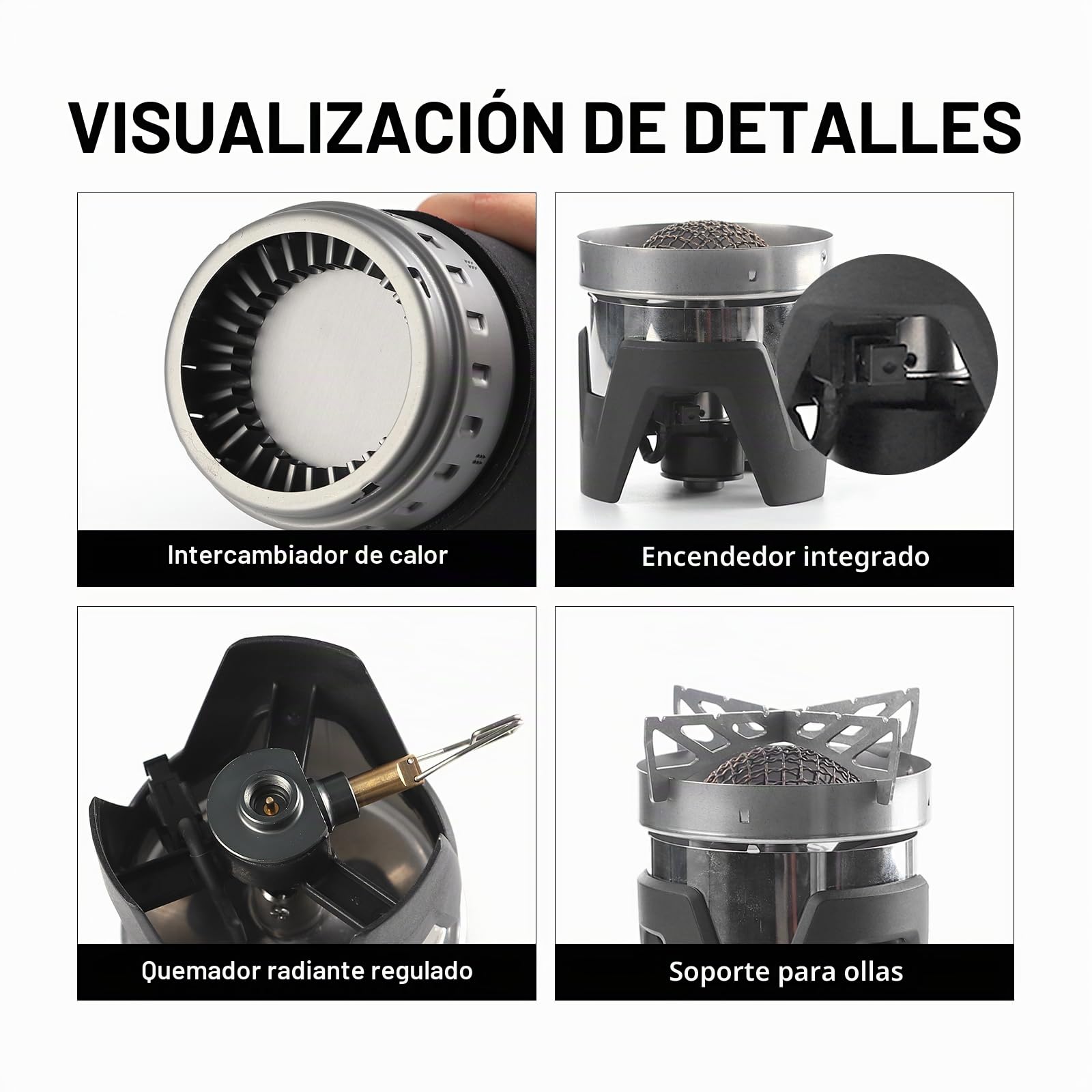 Fire-Maple Crater Radiant Hornillo de Camping con Presión Regulada y Quemador Infrarrojo – Hornillo de Gas Cortaviento, Sistema de Cocina Todo-en-Uno Compacto con Prensa Francesa