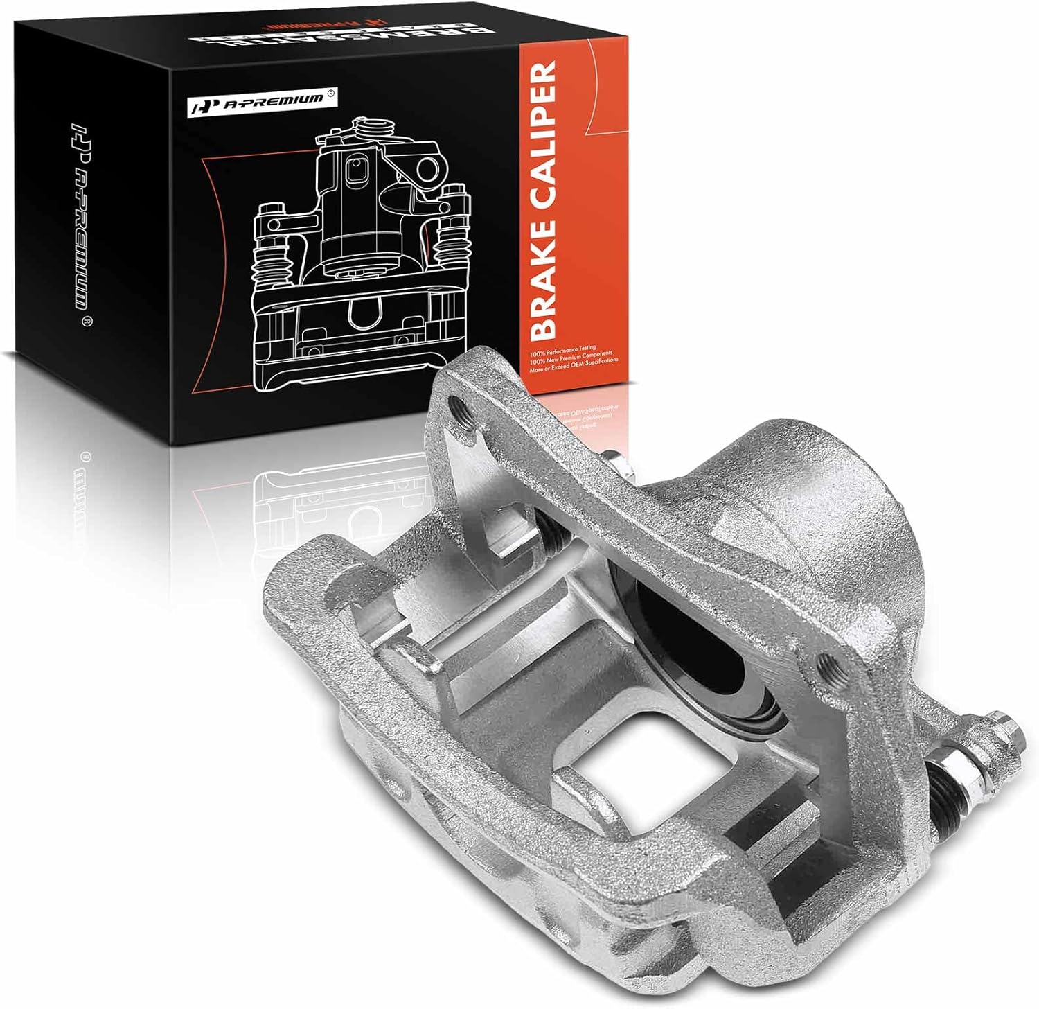 A-Premium Disc Brake Caliper Assembly with Bracket Compatible with Select Hyundai and Kia Models - Santa Fe 2010-2012, Sorento 2011-2013 - Front Left Driver Side