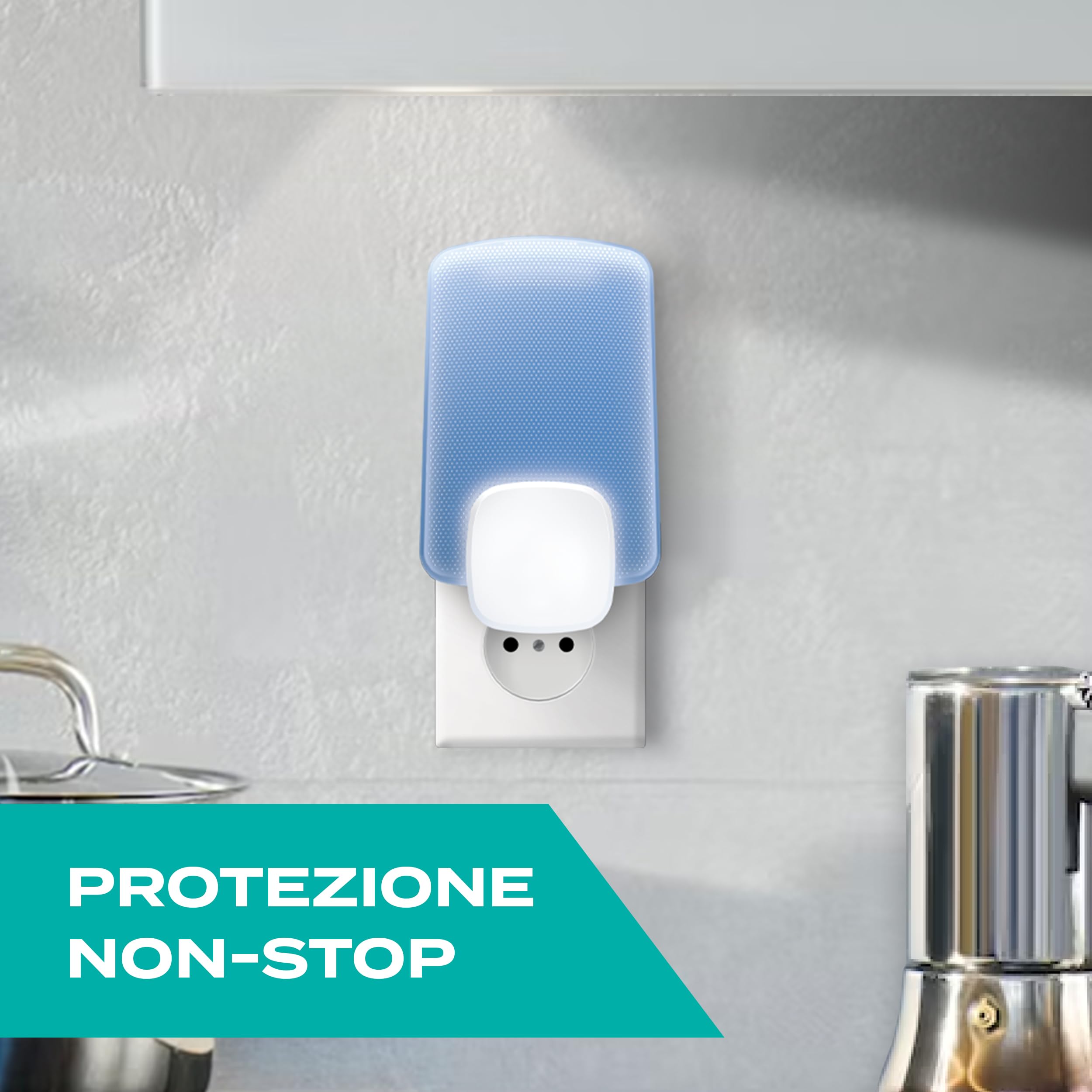 STEM Pułapka na muchy i przeciw molom LED, bez środków owadobójczych, ochrona 24/7 przed latającymi owadami, do użytku wewnętrznego, 1 baza i 1 wkład