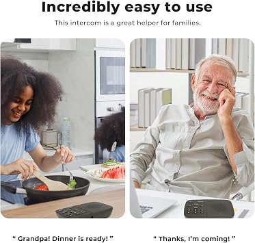 Hosmart UltraSpeak Intercoms Wireless for Home, Full Duplex Wireless Intercom System for Home Use, House Intercom Two Way Real-time Intercom System for Business with 1200 Feet Range (4 Stations)