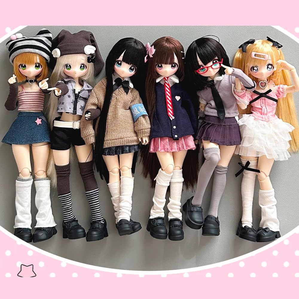 niannyyhouse BJD Blind Box Figuren, Denpa Girl Serie, Kugelgelenkpuppe mit Kleidung, Ankleide-Sammel-Actionfigur (6-tlg)