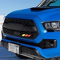Vista 5 de Emblema de rejilla frontal tricolor, calcomanías de emblema para camiones, accesorios para automóviles compatibles con Toyota Tacoma 4Runner Tundra