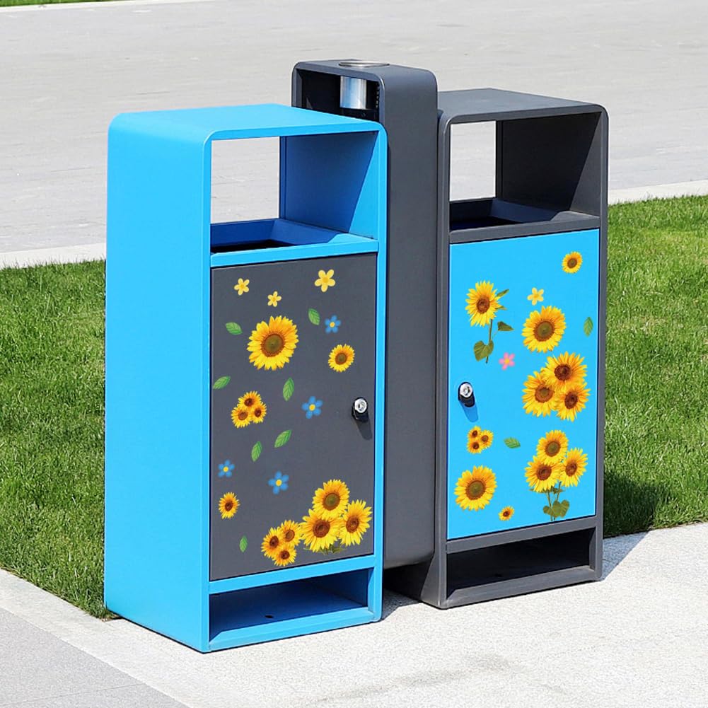 Lot De 4 Autocollants Personnalisés En Vinyle Pour Poubelle à Roulettes