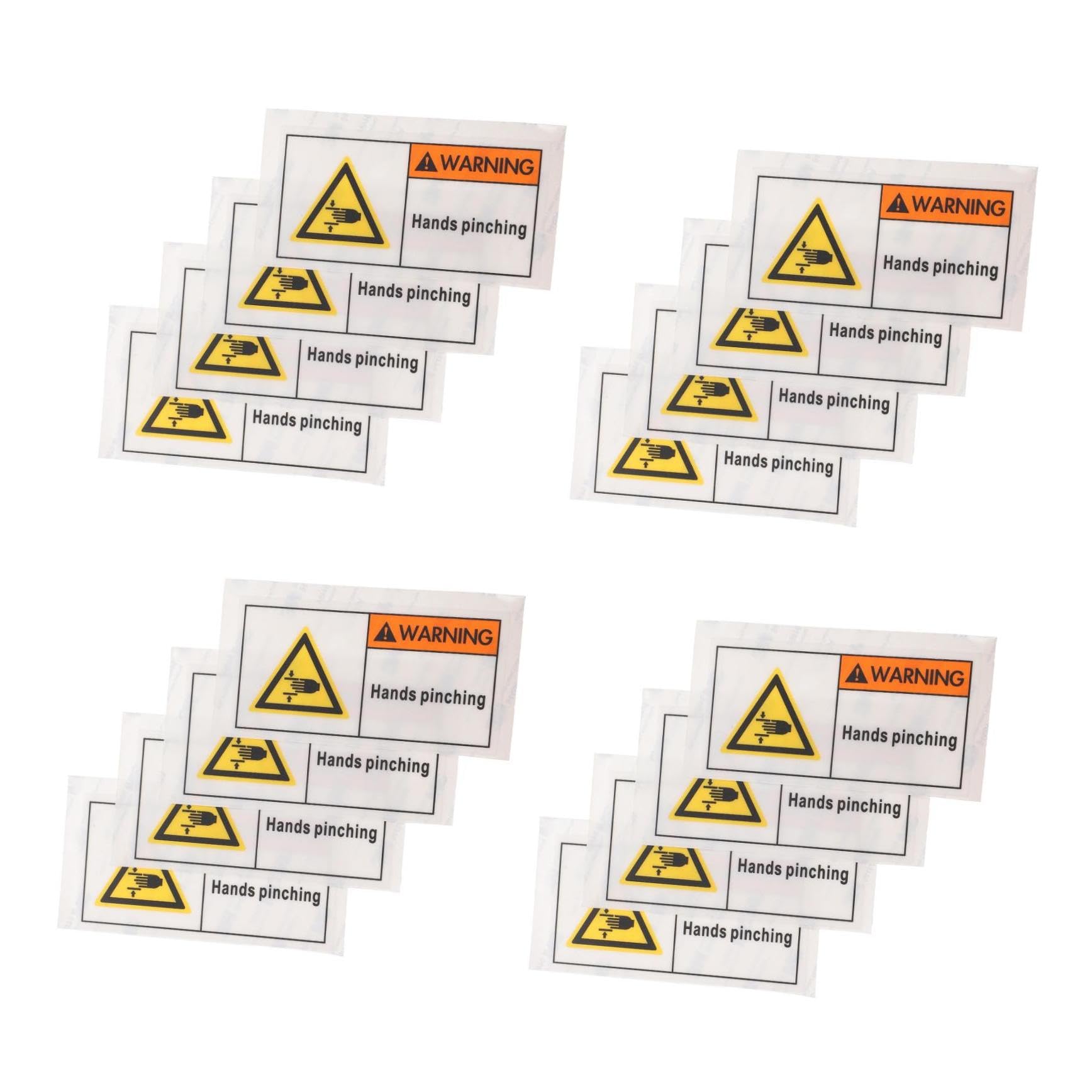SOLUSTRE 16pièces Avertissement Sécurité Machines Signalisation Danger Écrasement Autocollants De Précaution Pour Équipements Industriels
