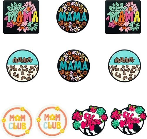 DNCHGOYA Cuentas focales de silicona Mama Focal para bolígrafos, personajes, mama, cuentas focales de silicona para hacer llaveros, pulseras,