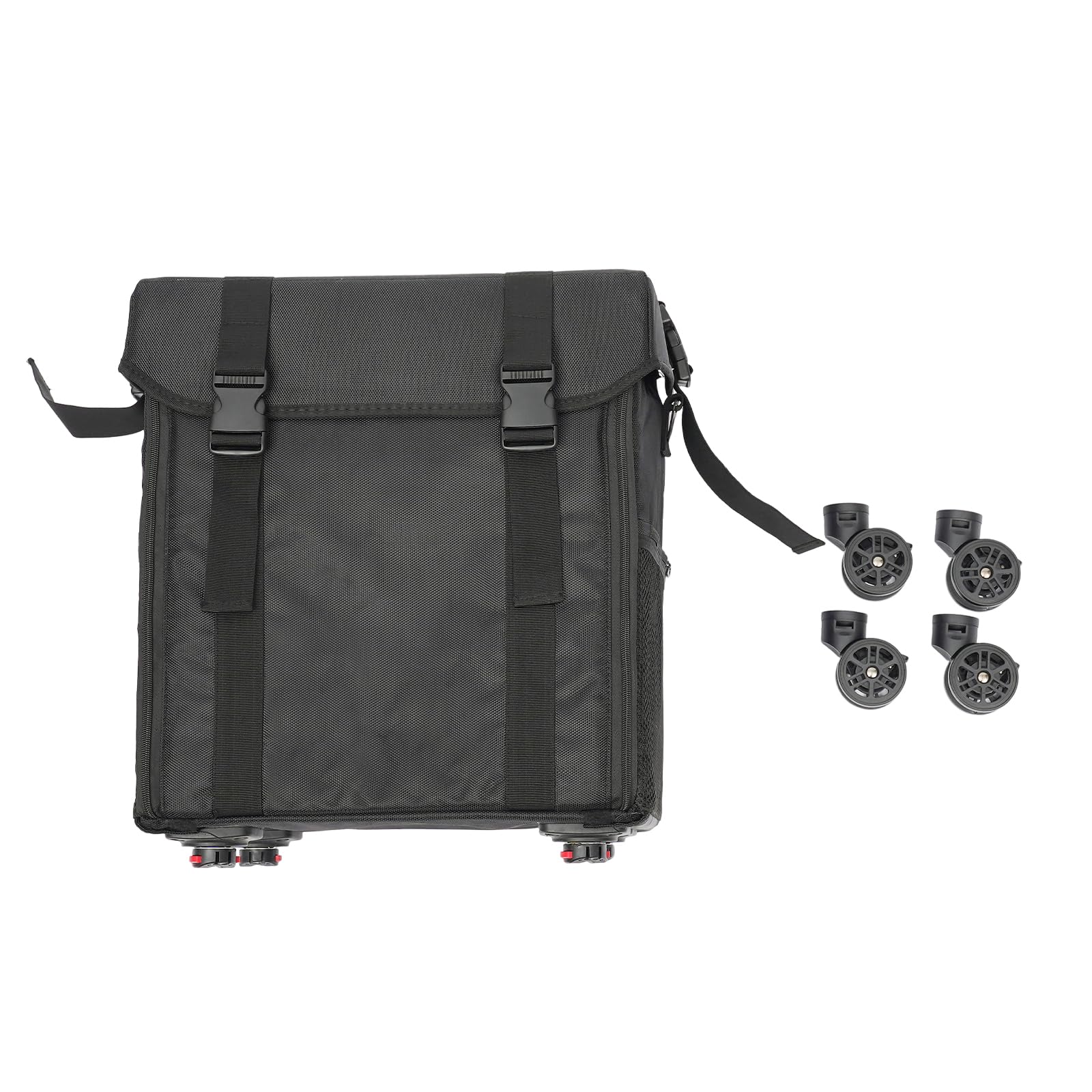 2 in 1 Kosmetikkoffer Trolley, Make up Koffer mit Rädern, Professioneller Schminkkoffer Beauty Case Nageldesign Koffer, Multikoffer Ideal für Reisen, Friseure, Visagisten, Schwarz