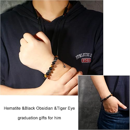 Miniatura 17 de Sereney Christmas Gifts for Him Son Boys Bonus Dad Father Men Boyfriend Grandson Friend as Triple Protection ID Bracelets Birthday Gifts for 9 10 11