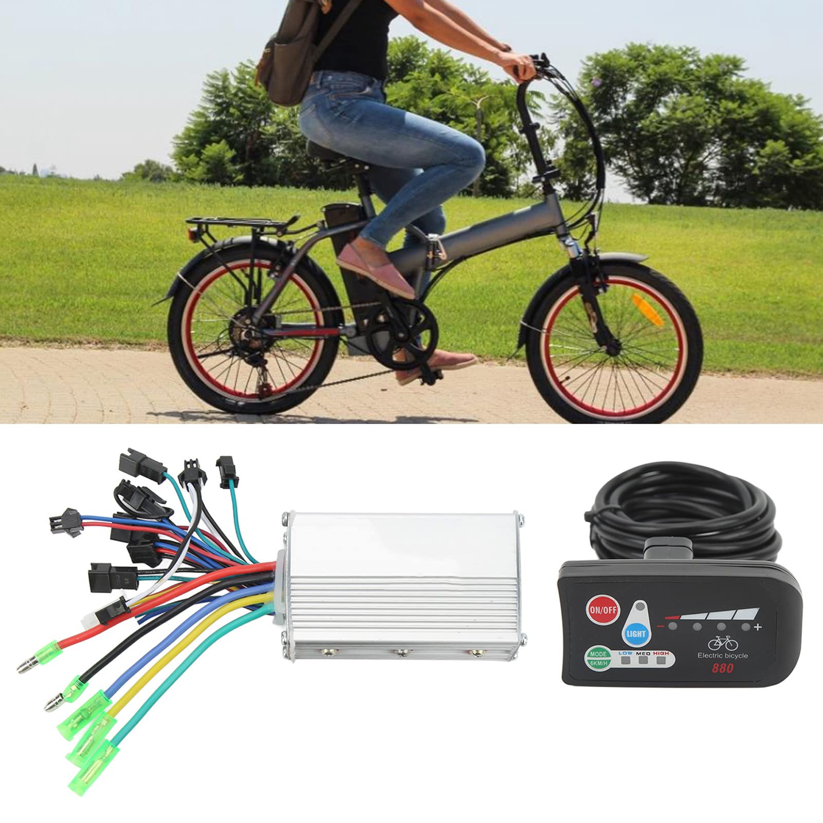 Asixxsix Contrôleur de moteur sans balais 36V 250W 350W avec compteur LED pour vélo électrique E Bike Scooter