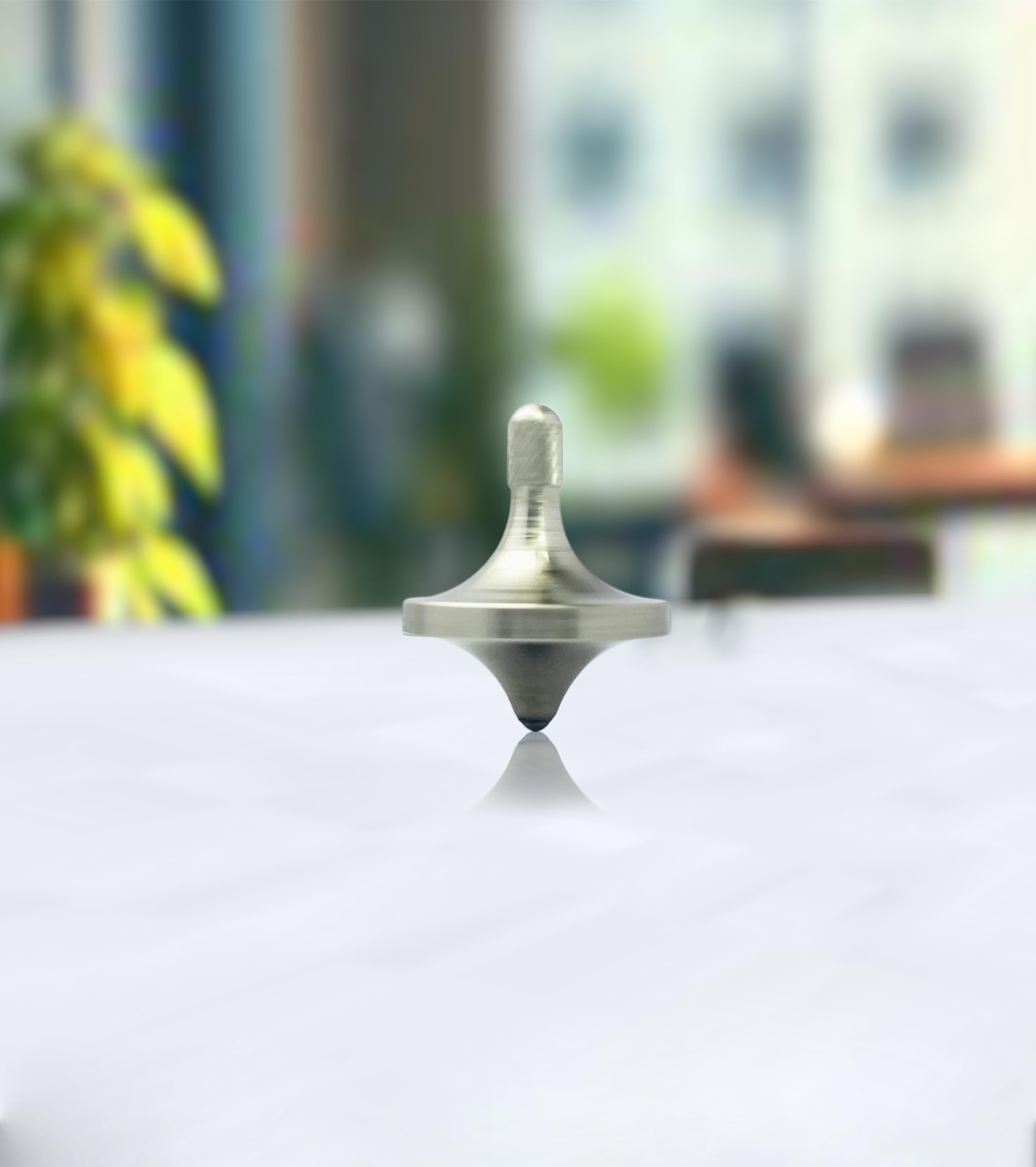 Star Quick Links® Premium Electro Plated Mild Steel Inception with Grip Model Spinning Top with 3 mm Stainless Steel Ball Tip (3-6 Minutes) High Performance Metal Top Spinner, Precision CNC Machined