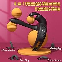 Vista 4 de Anillo de pene vibrador, juguetes sexuales para parejas y hombres, vibrador de pene con vibradores de clítoris de conejo, juguete para adultos