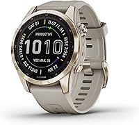 Vista 55 de Garmin Fenix 7S - Reloj inteligente de aventura de tamaño más pequeño, con capacidad de carga solar, resistente reloj para exteriores