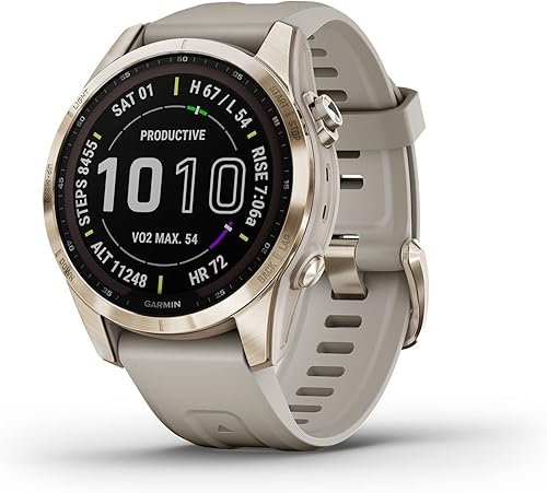 Miniatura 49 de Garmin Fenix 7S - Reloj inteligente de aventura de tamaño más pequeño, reloj resistente al aire libre con GPS, pantalla táctil, características