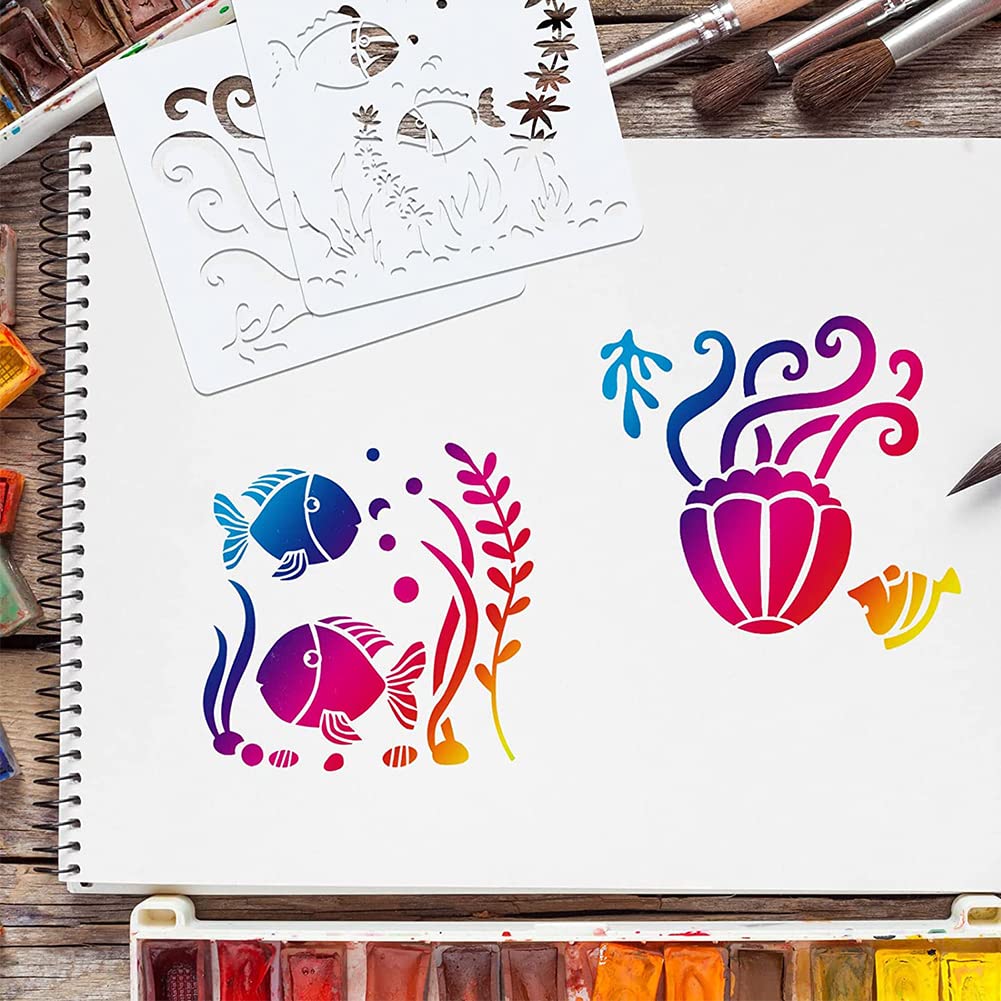 20 Pezzi Modelli Pittura Animali, Stencil per Pittura, Set di Stencil, Pittura Stencil Fai da te, Graffiti Stencil, per Pittura, Bricolage, Scrapbooking, Artigianato