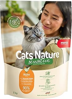 MERA Cats Nature Sensitive Huhn Katzenfutter Trocken 400g | Mono-Protein, getreidefrei & zuckerfrei | Katzen Trockenfutter hoher Fleischanteil & leicht verdaulich
