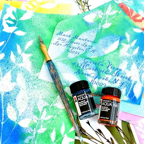 Marabu Aqua Ink Basic Bundle – 10 Vibrant Watercolor Ink Colors for Fluid Art, Illustration & Creative Blending
