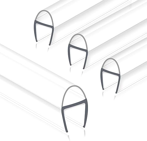 Miniatura 13 de Tira de sellado para puerta de ducha sin marco, paquete de 2 unidades x 78 pulgadas de alto para puerta de ducha de vidrio de 3/8 pulgadas
