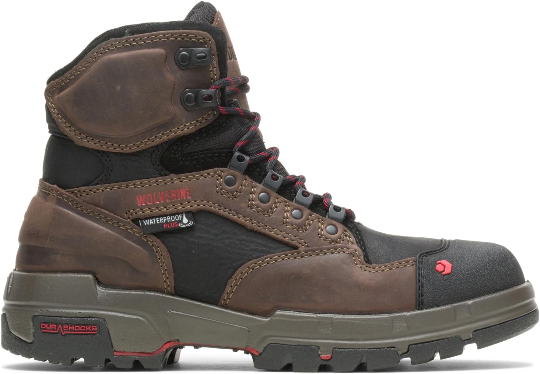 WOLVERINE メンズ レジェンド 6インチ 防水 Comp Toe-M ワークブーツ、ダークブラウン、7 M US