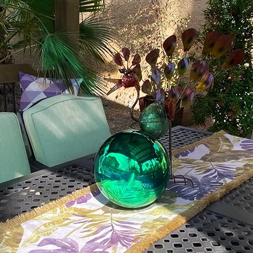 Vista 30 de Lily's Home bola espejada de acero inoxidable, color plata., 12 pulgadas, Plateado