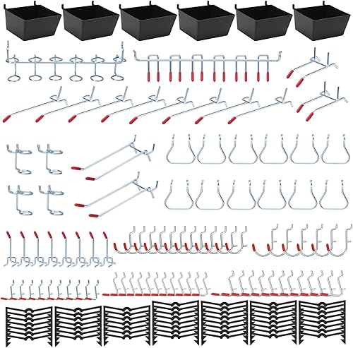 Kit organizador de accesorios de tablero de clavijas, 148 piezas, cubos de tablero de clavijas, juego de tableros de clavijas para herramientas,
