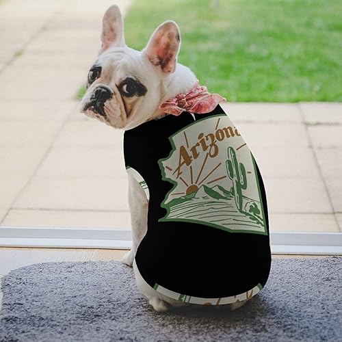 Miniatura 6 de Arizona Cactus - Camiseta sin mangas para perro, lindo chaleco sin mangas para cachorros, gatos, S
