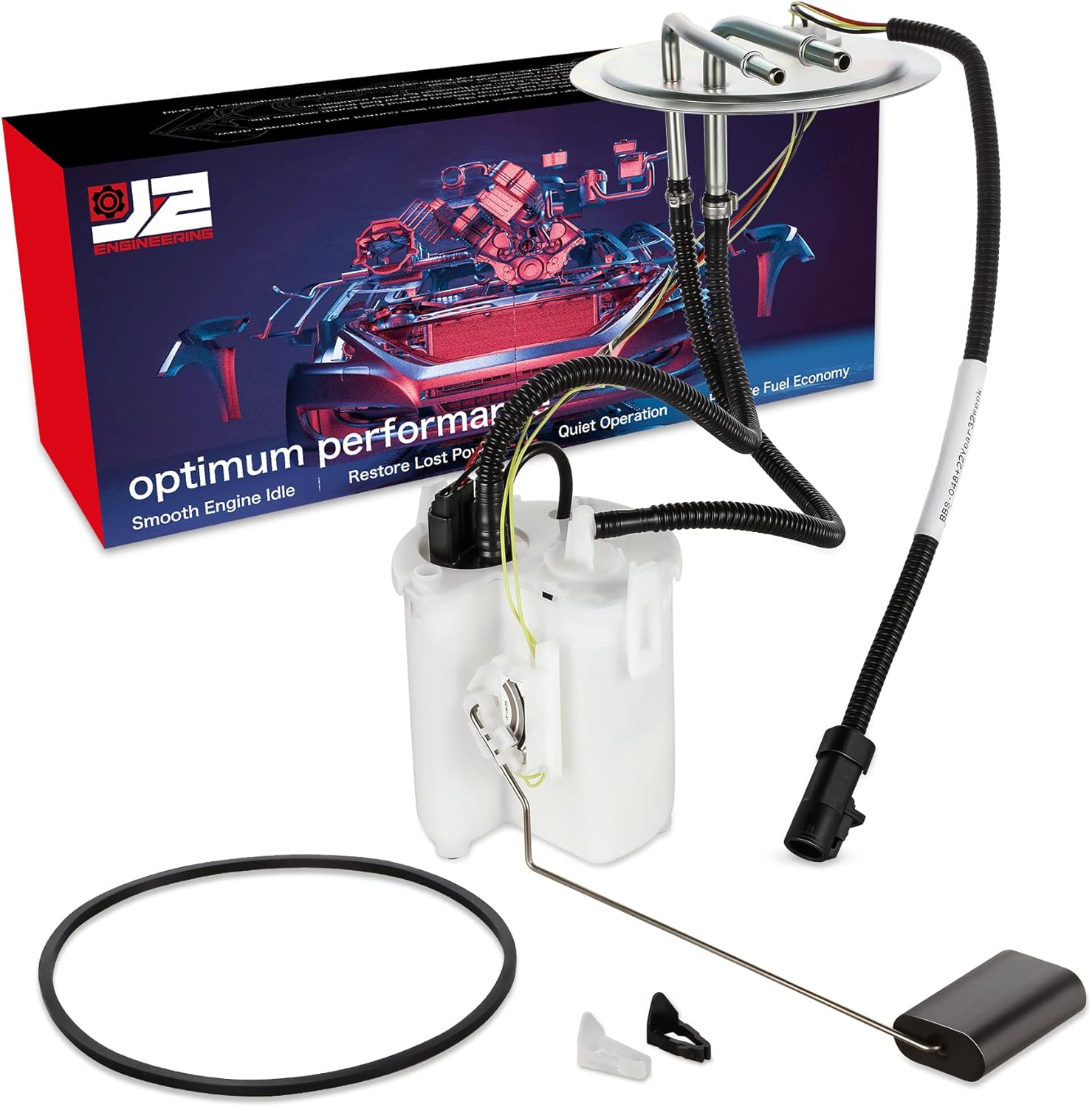 J2 Engineering Electric Fuel Pump Module Assembly Compatible with 99-04 F250 350 SD / 99-03 F450 SD / 03 F550 SD Replace E2238M, J2-FPM-0009
