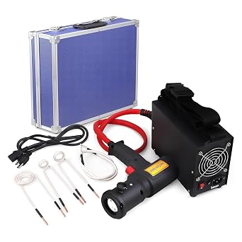 Flameless Induction Heater, 1500W Handhled Electromagnetic Mini Induction Heater Tool with 4 Coils and Tool Box Kits, Bolt Remover for PDR Car RepairingBlack