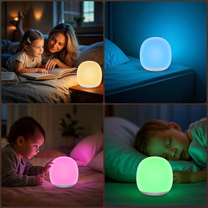 Lámpara de Noche Infantil LED Táctil Multicolor Recargable miniatura 7