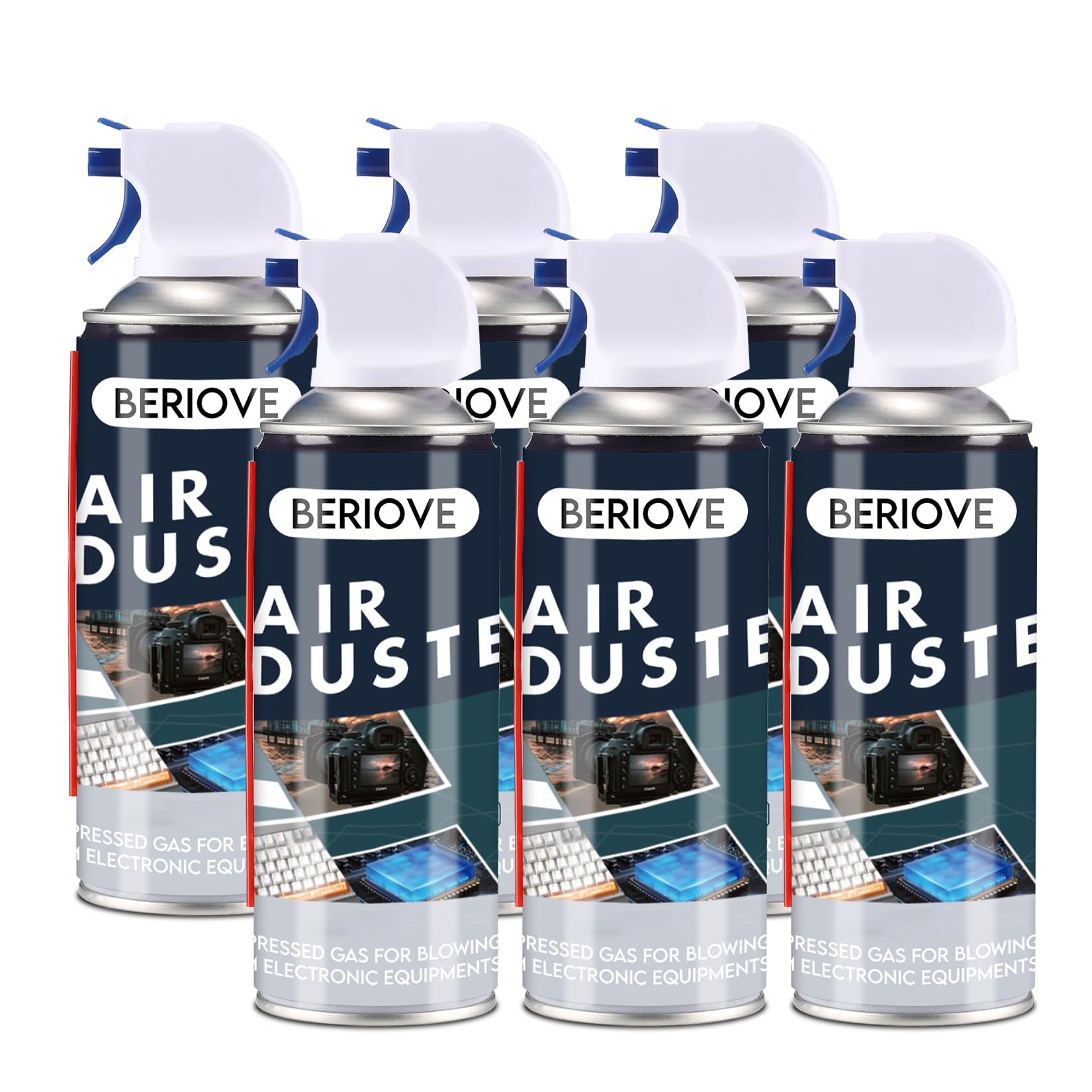 BERIOVE Keyboard Cleaner Air Spray - Air Duster Compressed Air Can for Electronic Keyboard Computer