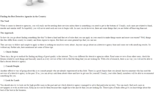 Finding the Best Detective Agencies in the Country